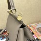 Authentic quality- Dolce Gabbana Large Sicily Handbag in in Dauphine leather -Grey