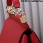 Authentic Quality- Dolce Gabbana Large Sicily Handbag in in Dauphine leather-Red 