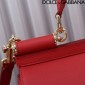Authentic Quality- Dolce Gabbana Large Sicily Handbag in in Dauphine leather-Red 