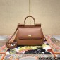 Authentic quality- Dolce Gabbana Medium Sicily Handbag in in Dauphine leather -Brown