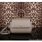 Authentic quality- Dolce Gabbana Medium Sicily Handbag in in Dauphine leather -Grey
