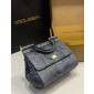 Authentic quality- Dolce Gabbana Medium Sicily Handbag  in python skin-Light blue