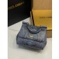 Authentic quality- Dolce Gabbana Medium Sicily Handbag  in python skin-Light blue
