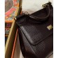 Authentic quality- Dolce Gabbana Medium Sicily Handbag in in iguana-print calfskin-Bordeaux
