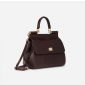 Authentic quality- Dolce Gabbana Medium Sicily Handbag in in iguana-print calfskin-Bordeaux