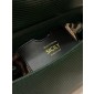 Authentic quality- Dolce Gabbana Medium Sicily Handbag in in iguana-print calfskin-Dark green