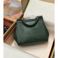 Authentic quality- Dolce Gabbana Medium Sicily Handbag in in iguana-print calfskin-Dark green