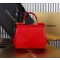 Authentic quality- Dolce Gabbana medium Sicily Handbag in Polished calfskin-Red