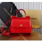 Authentic quality- Dolce Gabbana medium Sicily Handbag in Polished calfskin-Red