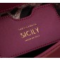 Authentic quality-Dolce Gabbana Medium Sicily Handbag in Polished calfskin-Fuchsia