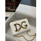 Dolce Gabbana Nappa Leather DG Girls Shoulder Bag-White