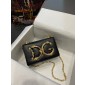 Dolce Gabbana Nappa Leather DG Girls Shoulder Bag-Black