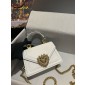 Dolce Gabbana Small Smooth Calfskin Devotion bag-White