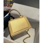Dolce Gabbana Small Smooth Calfskin Devotion bag-Gold