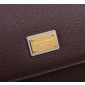 Authentic Quality- Dolce Gabbana Elongated Sicily handbag in Dauphine Calfskin- Bordeax