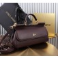Authentic Quality- Dolce Gabbana Elongated Sicily handbag in Dauphine Calfskin- Bordeax