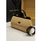 Authentic quality- Dolce Gabbana Elongated Sicily handbag in Raffia and python