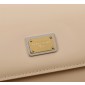 Authentic quality- Dolce Gabbana Elongated Sicily Handbag in Polished calfskin-Beige