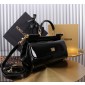 Authentic quality- Dolce Gabbana Elongated Sicily Handbag in Polished calfskin-Black