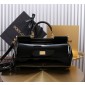 Authentic quality- Dolce Gabbana Elongated Sicily Handbag in Polished calfskin-Black
