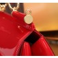 Authentic quality- Dolce Gabbana Elongated Sicily Handbag in Polished calfskin-Red