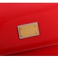Authentic quality- Dolce Gabbana Elongated Sicily Handbag in Polished calfskin-Red