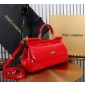 Authentic quality- Dolce Gabbana Elongated Sicily Handbag in Polished calfskin-Red