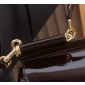 Authentic quality- Dolce Gabbana Elongated Sicily Handbag in Polished calfskin-Bordeaux