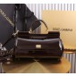Authentic quality- Dolce Gabbana Elongated Sicily Handbag in Polished calfskin-Bordeaux