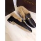 Leather fur sandals- 4 colors