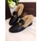 Leather fur sandals- 4 colors