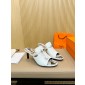 Hermes Leather Mules Heel 8cm, Size 35-42