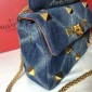 Valentino Medium Roman Stud Bag in Denium 