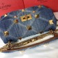 Valentino Medium Roman Stud Bag in Denium 