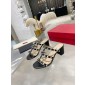 Valentino Rockstud calfskin slide sandals 6cm  , Size 35-41