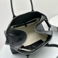 The Row Soft Margaux 15 Bag in Grained Leather-Black