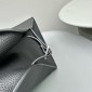The Row Soft Margaux 15 Bag in Grained Leather-Black