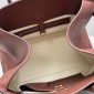 The Row Soft Margaux 15 Bag in Leather-Brick